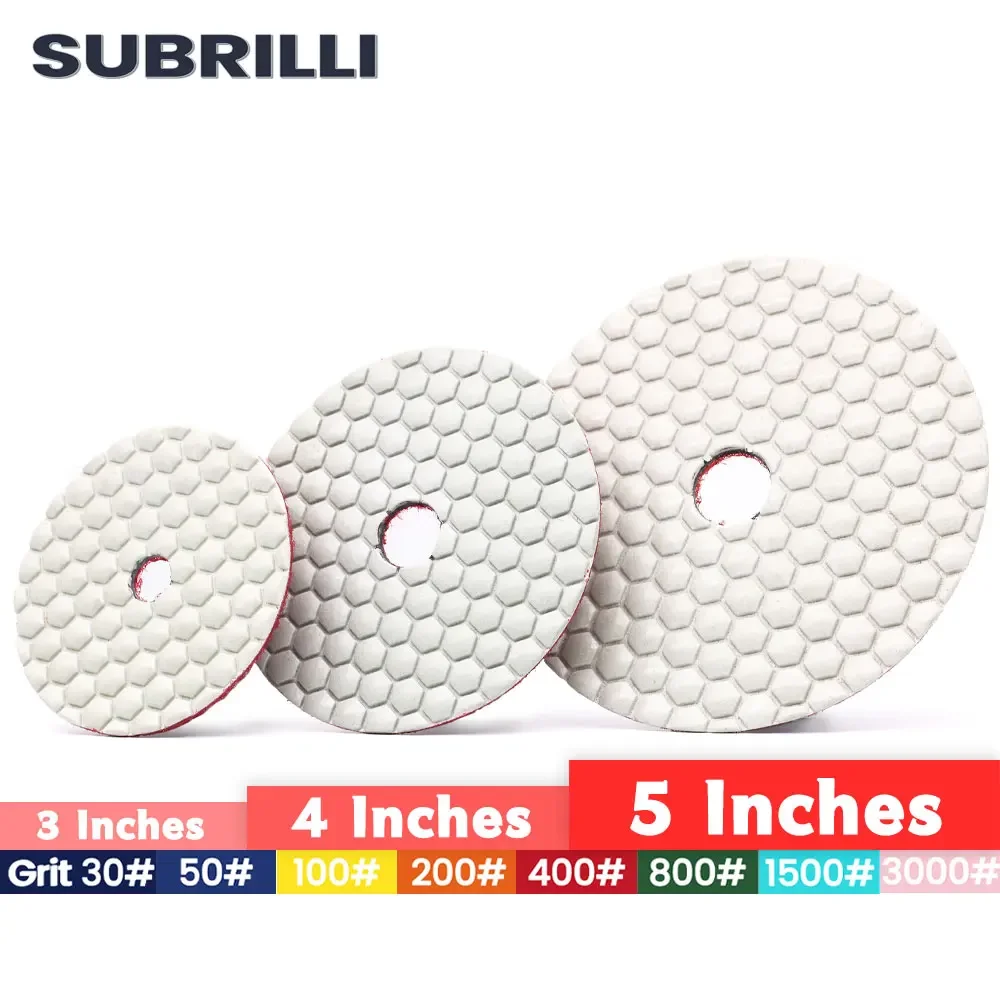 Миниатюра Алмазные диски для полировки камня SUBRILLI, 80/100/125 мм
