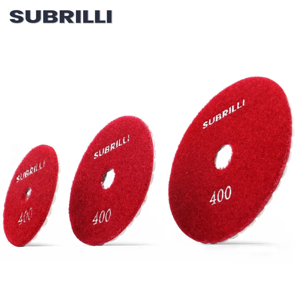 Алмазные диски для полировки камня SUBRILLI, 80/100/125 мм