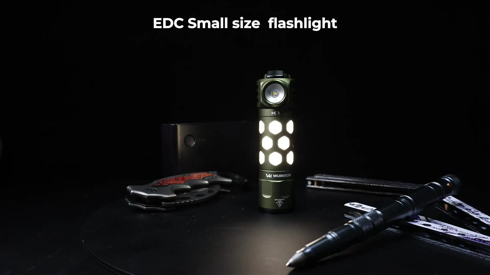 Миниатюра EDC-фонарик Wurkkos K1 1850 люмен, RGB, алюминий