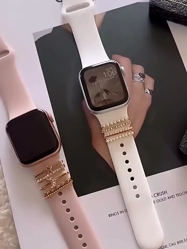 Миниатюра Браслет для Apple Watch с бриллиантами (44 мм, Ultra 2, SE, Series 3/8/9) и Samsung/Huawei (20/22 мм)