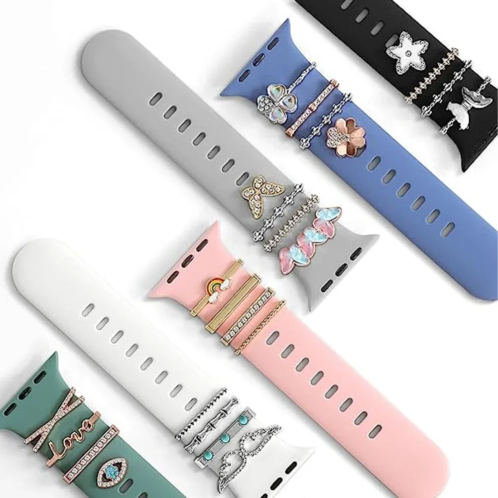 Миниатюра Браслет для Apple Watch с бриллиантами (44 мм, Ultra 2, SE, Series 3/8/9) и Samsung/Huawei (20/22 мм)
