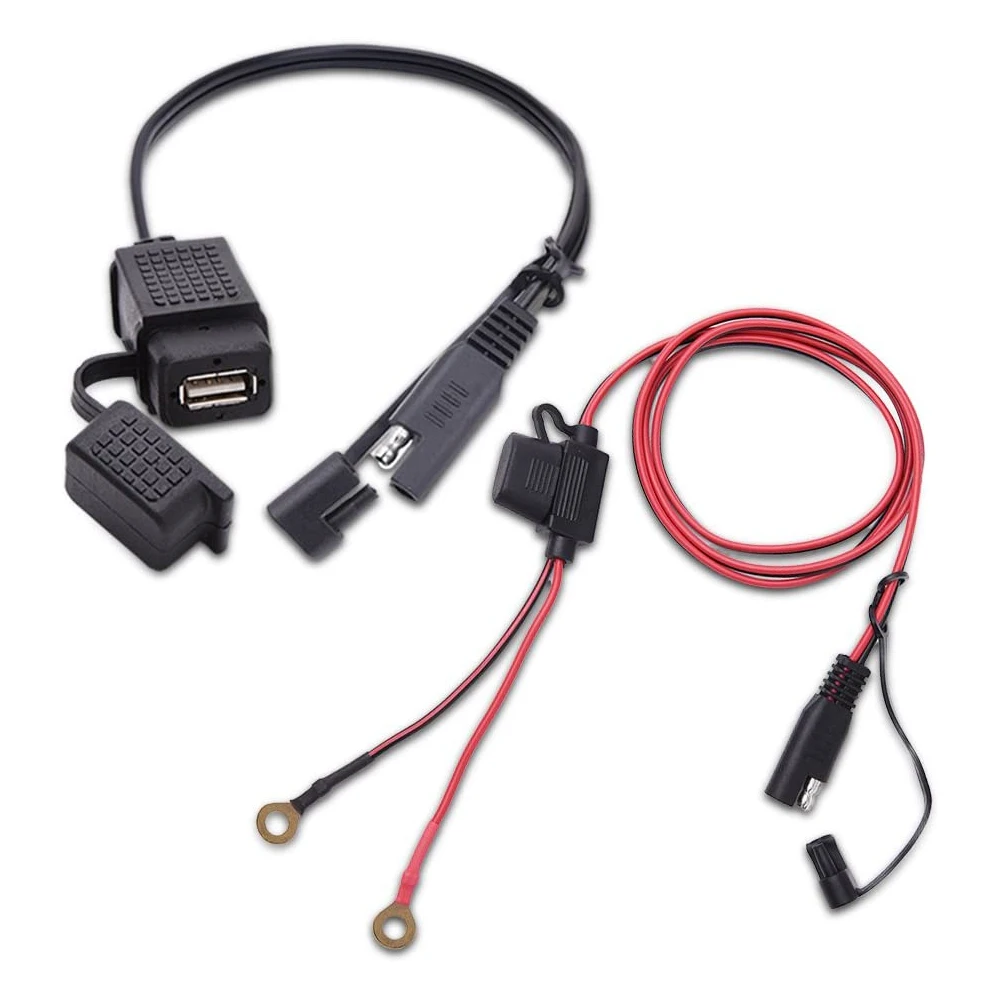 Зарядка для мотоцикла SAE на 2 USB, водонепроницаемая