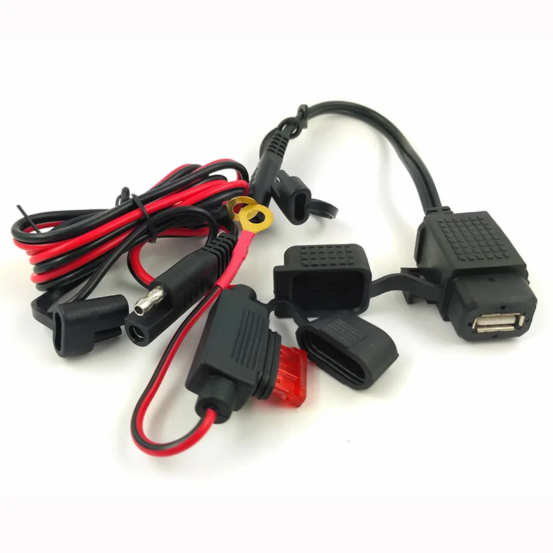 Миниатюра Зарядка для мотоцикла SAE на 2 USB, водонепроницаемая