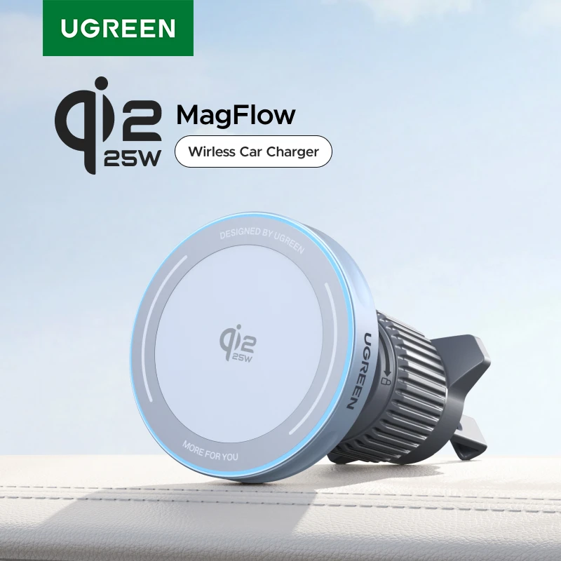 Миниатюра Автомобильный магнитный держатель UGREEN с зарядкой Qi2.2