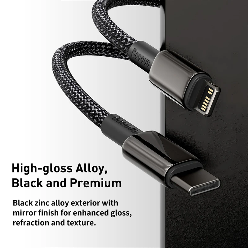Миниатюра Кабель Baseus 20 Вт USB C для iPhone 14 13 11 8 XR PD Кабель для быстрой зарядки iPhone 12 SE USB типа C Кабель для быстрой зарядки для Macbook