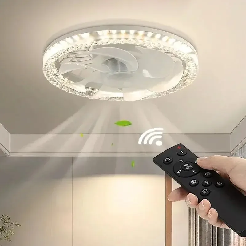 Потолочный вентилятор с LED подсветкой и пультом, E27
