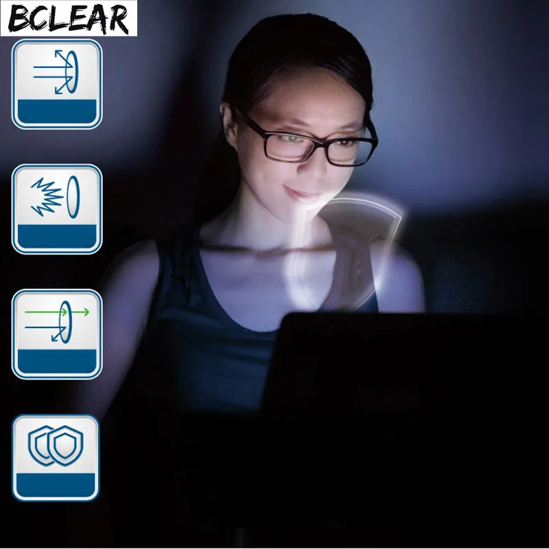 Линзы для очков BCLEAR, индекс 1.74, прозрачные
