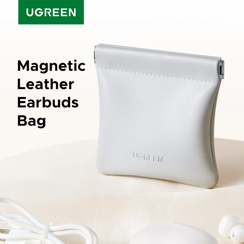 Миниатюра Кожаный чехол UGREEN для наушников, магнитная застёжка