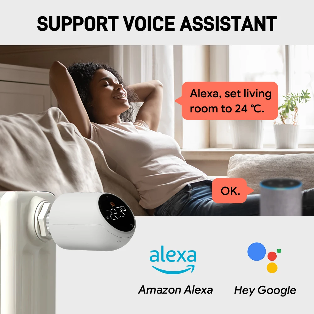 Умный термостатический клапан BEOK TRV ZigBee