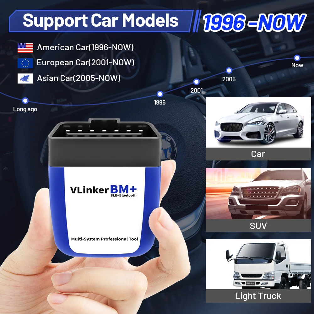 Миниатюра Автосканер Vgate VLinker BM OBD2 Bluetooth для BMW