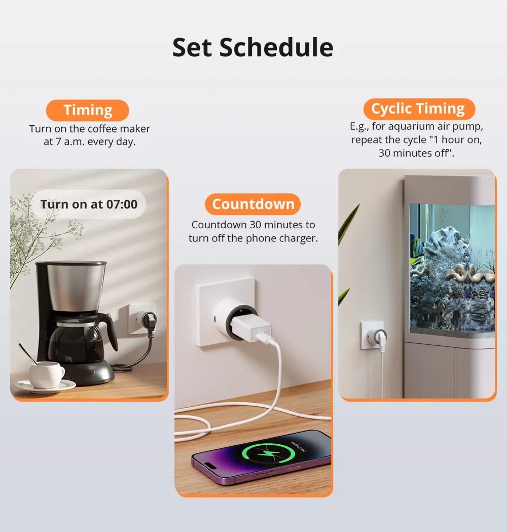 Миниатюра Умная Wi‑Fi-розетка SONOFF S60 с управлением