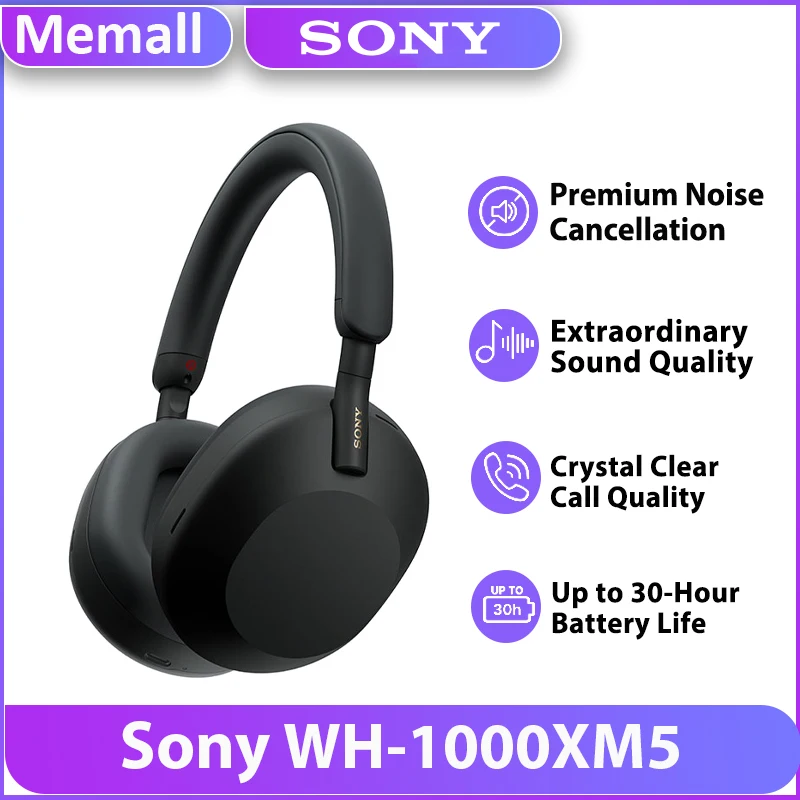 Миниатюра Беспроводные наушники Sony WH-1000XM5