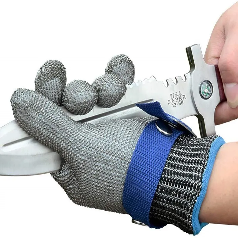 Миниатюра Защитные перчатки QEAR SAFETY из нержавеющей стали  ISO13997, уровень резки F