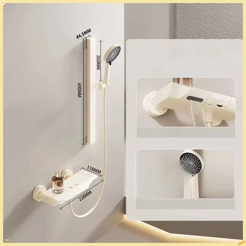 Миниатюра Душевая система Simple Showers System, алюминий, серый и кремовый