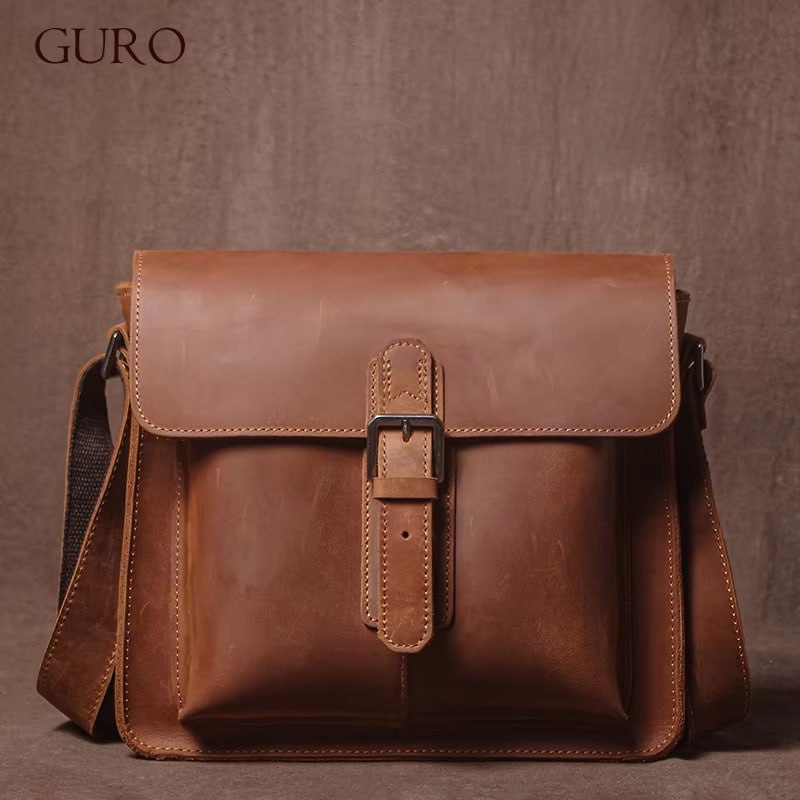 Сумка через плечо GURO из кожи Crazy Horse