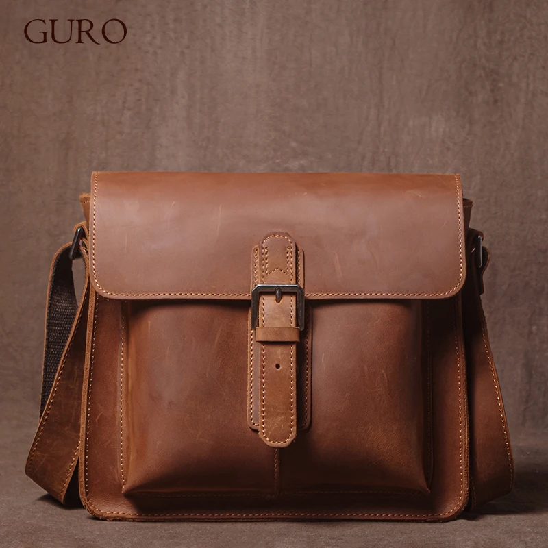 Сумка через плечо GURO из кожи Crazy Horse