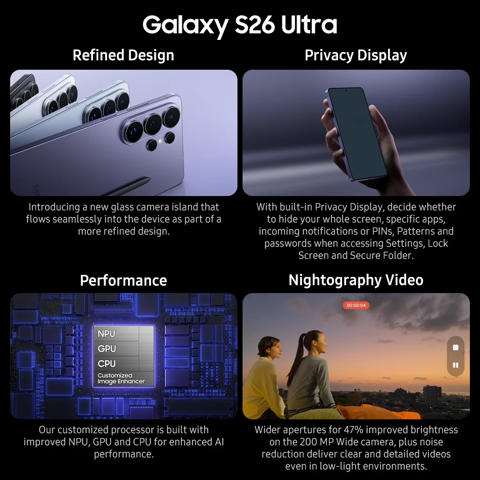 Смартфон Samsung Galaxy S26 Ultra, 12/256ГБ, 12/512ГБ