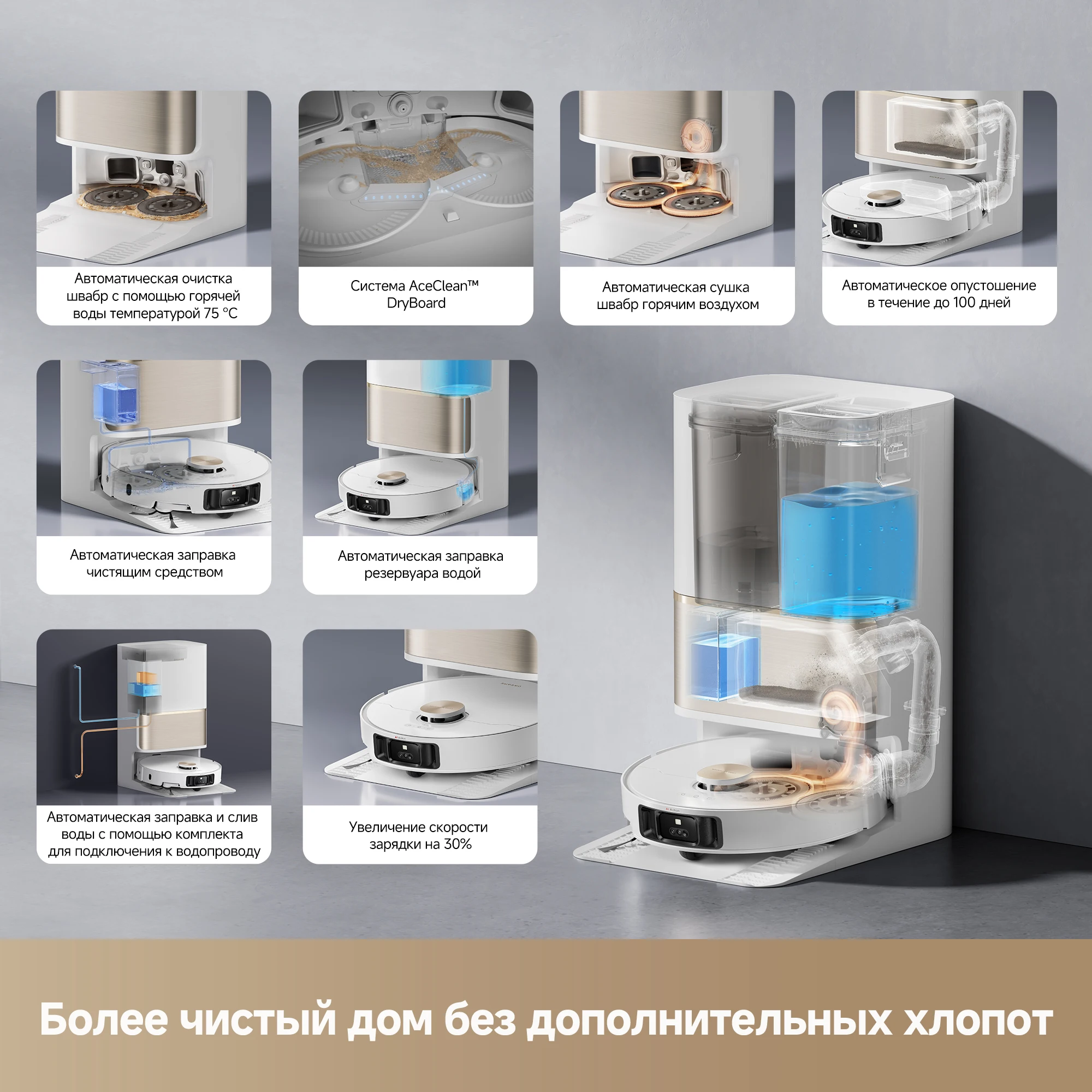 Миниатюра Робот-пылесос Dreame L50 Ultra с влажной уборкой