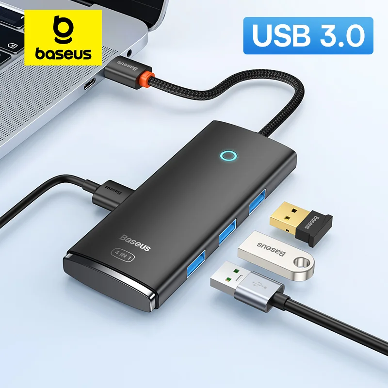 Миниатюра USB-концентратор Baseus на 4 порта