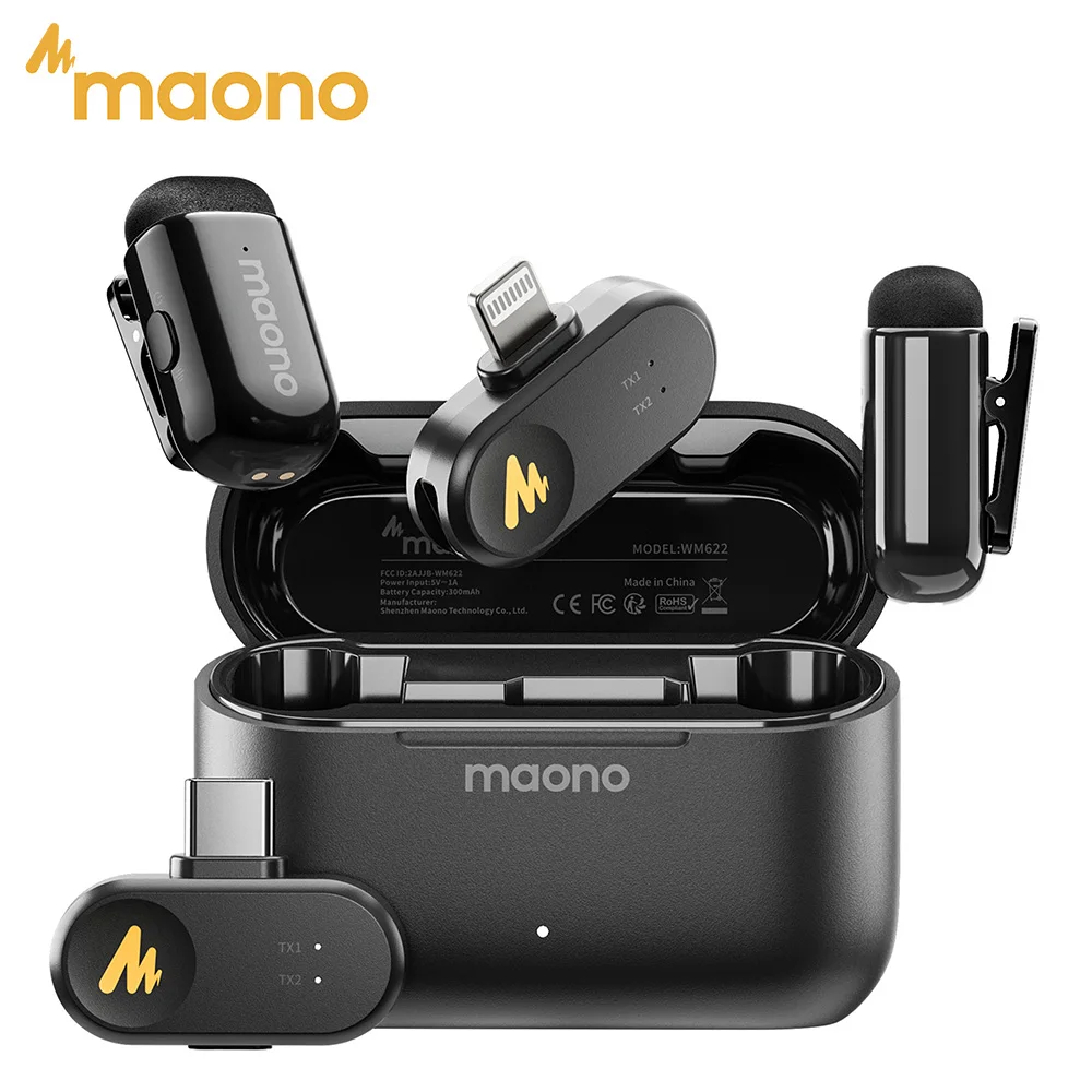 Беспроводной петличный микрофон maono T1 mini