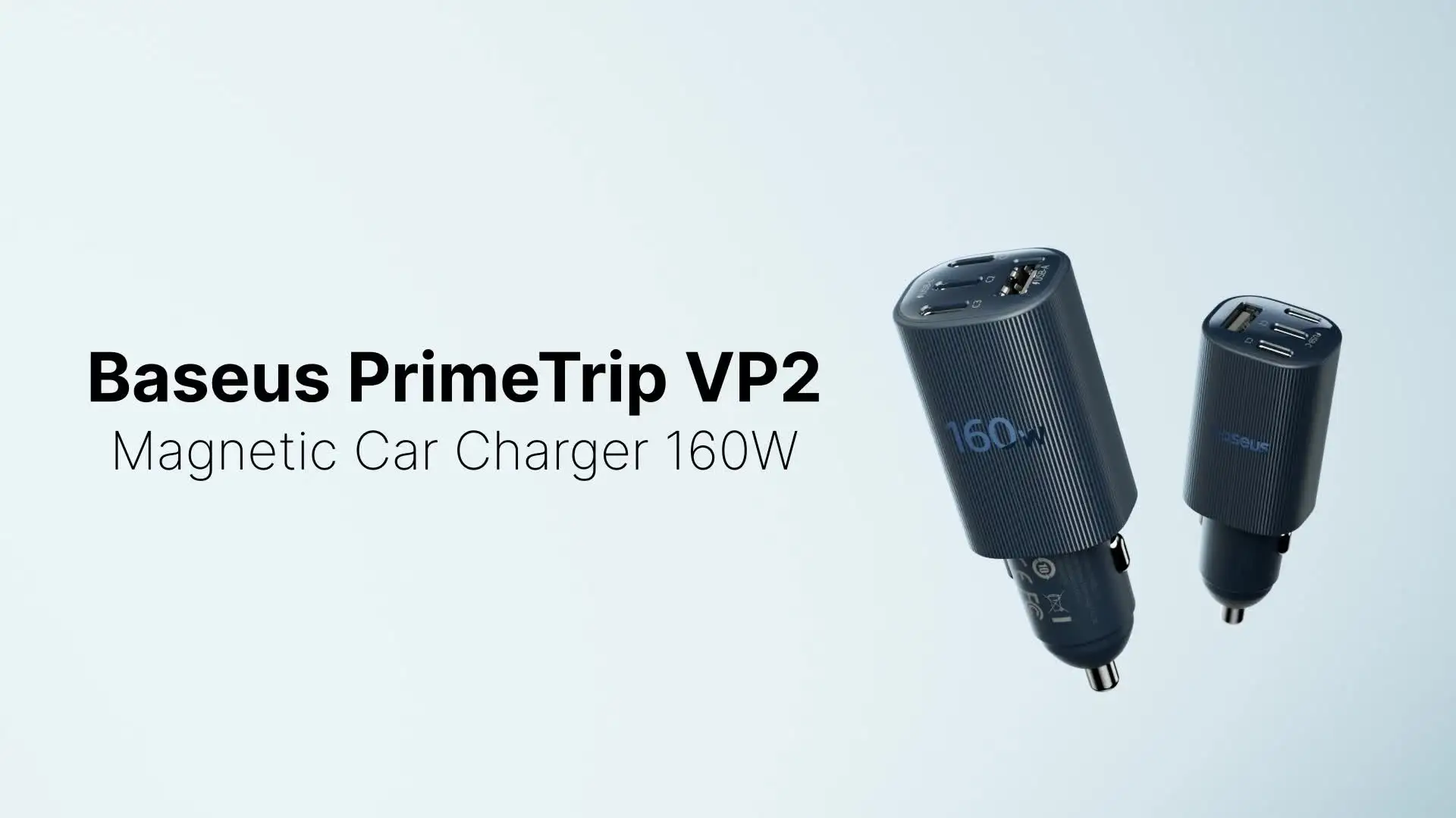 Миниатюра Автомобильная зарядка Baseus 160W, USB-C PD3.0/PPS