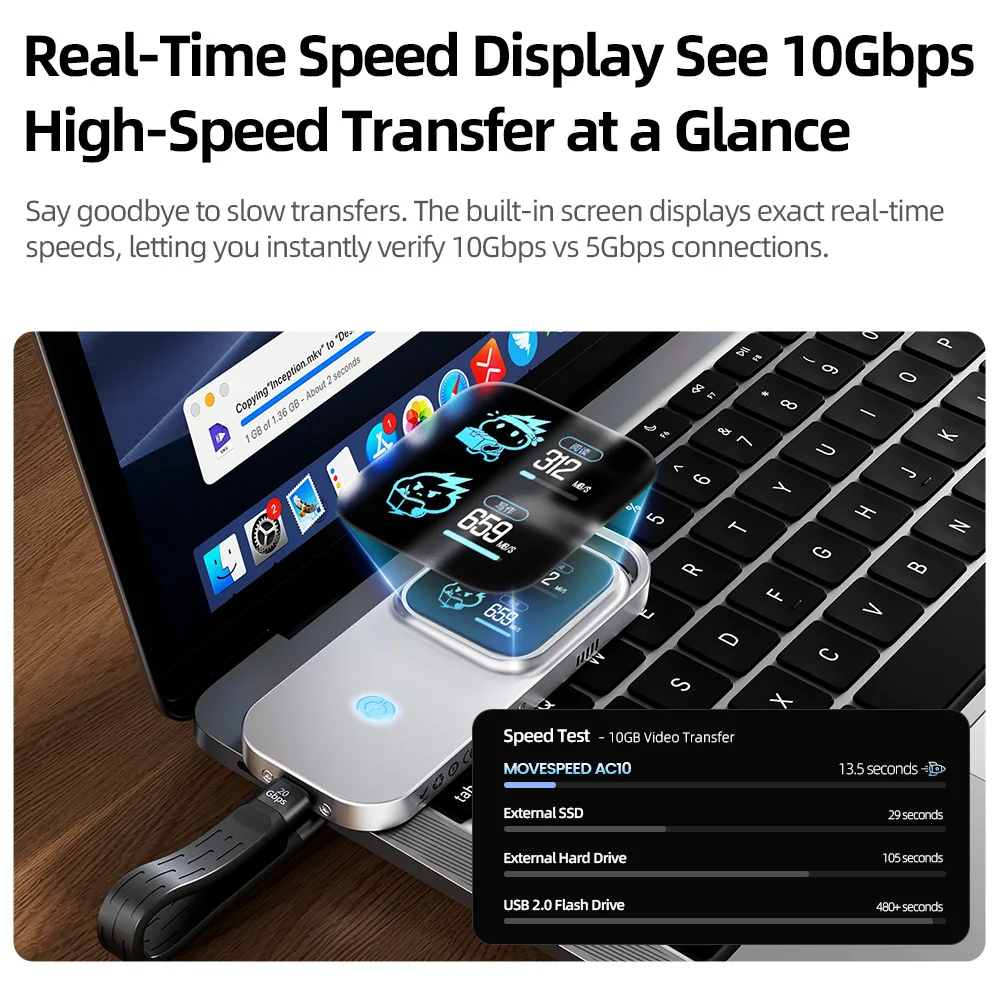 Корпус MOVESPEED AC10 для M.2 NVMe SSD