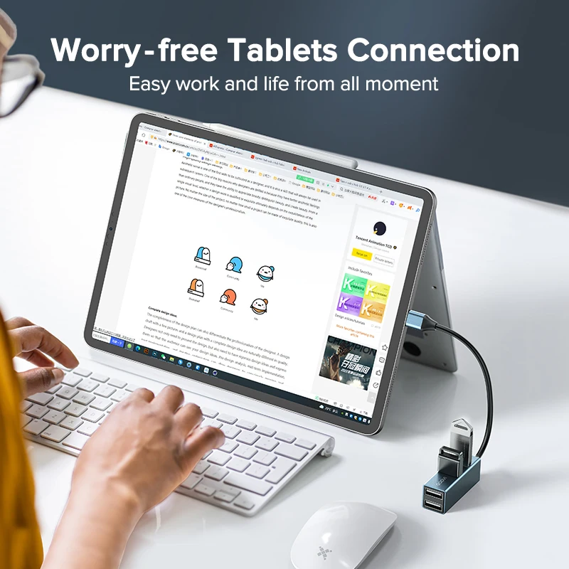 USB-C хаб QOOVI на 4 порта
