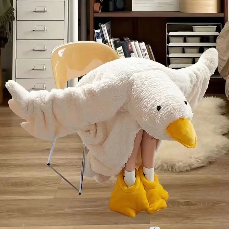 Миниатюра Женский халат-пижама из кораллового флиса Утка