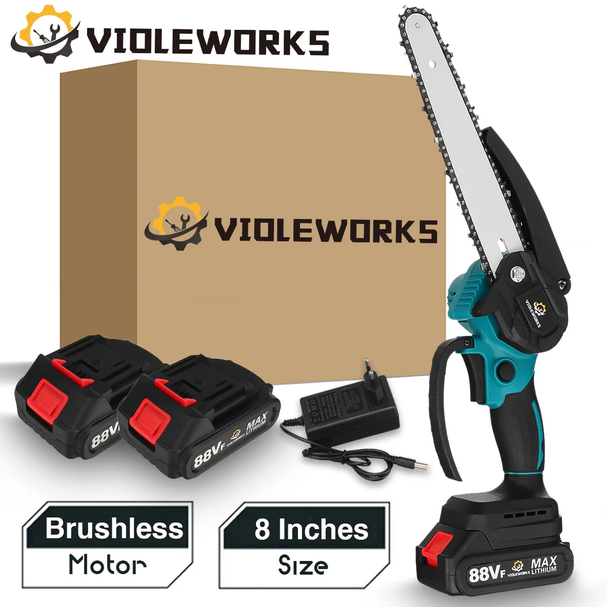 Аккумуляторная цепная пила VIOLEWORKS 8 дюймов