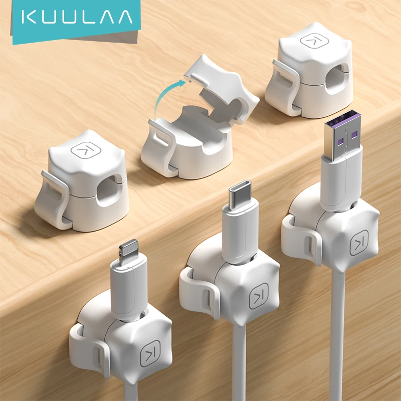 Миниатюра Кабельные клипсы KUULAA на клеевой основе, 3-6 шт
