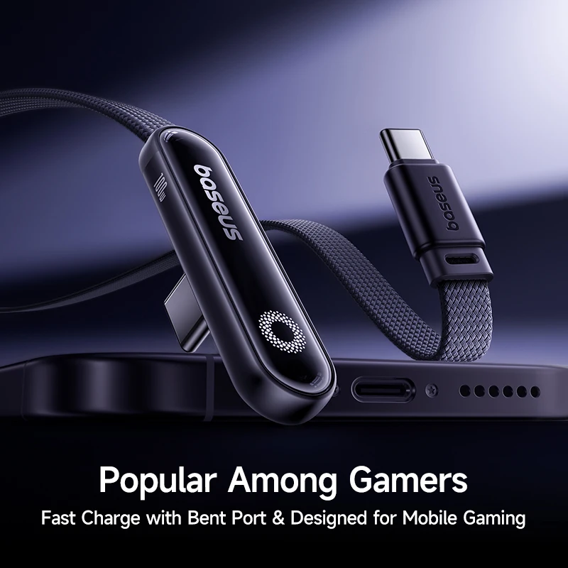 Миниатюра Кабель Baseus MVP3 USB-C 100 Вт, угловой разъём