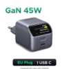 Миниатюра Зарядное устройство UGREEN GaN 45 Вт с дисплеем