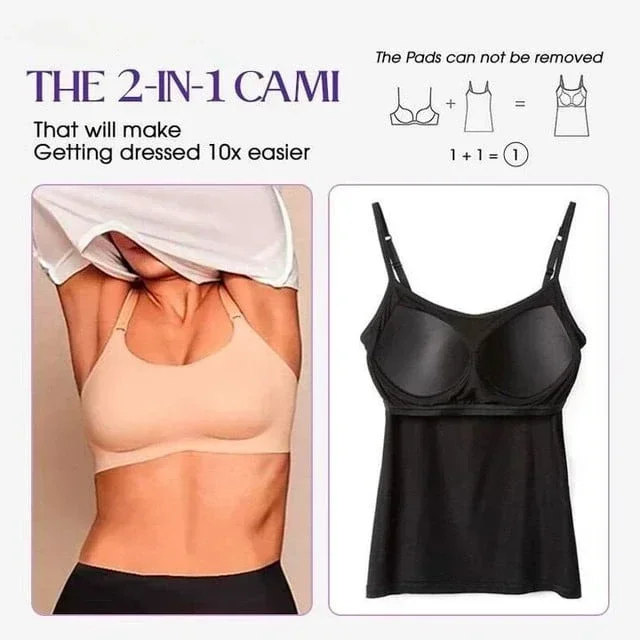 Топ с встроенным бюстгальтером Cami BH розовый