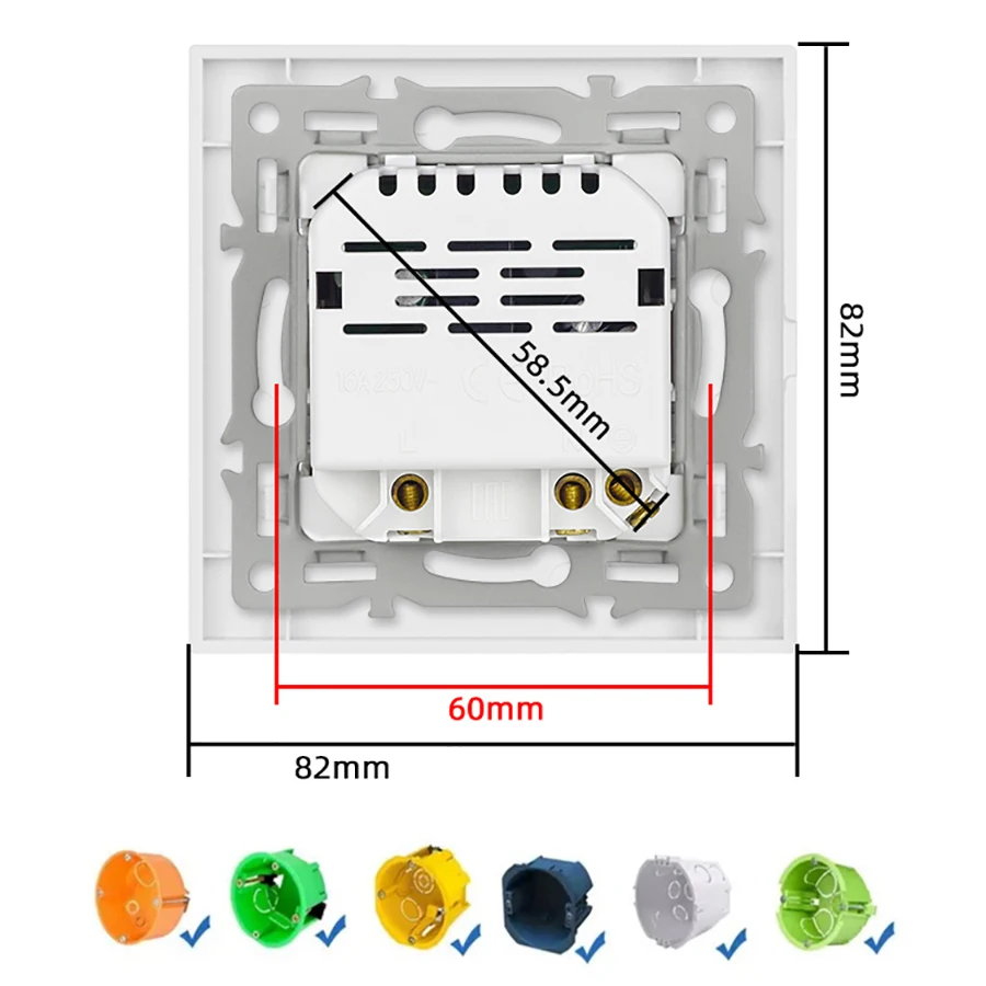 SRAN Умная розетка WiFi 220V стеклянная