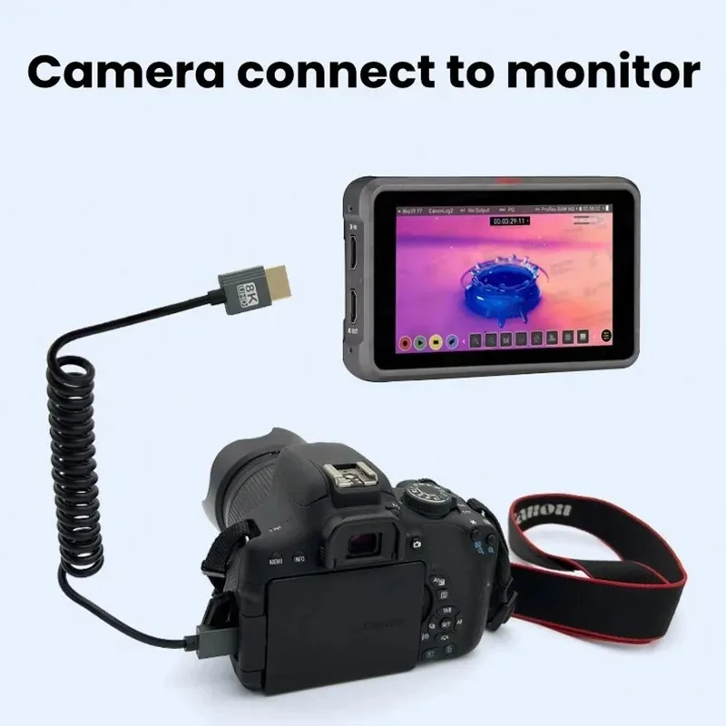 Миниатюра Пружинный кабель HDMI 8K UHD