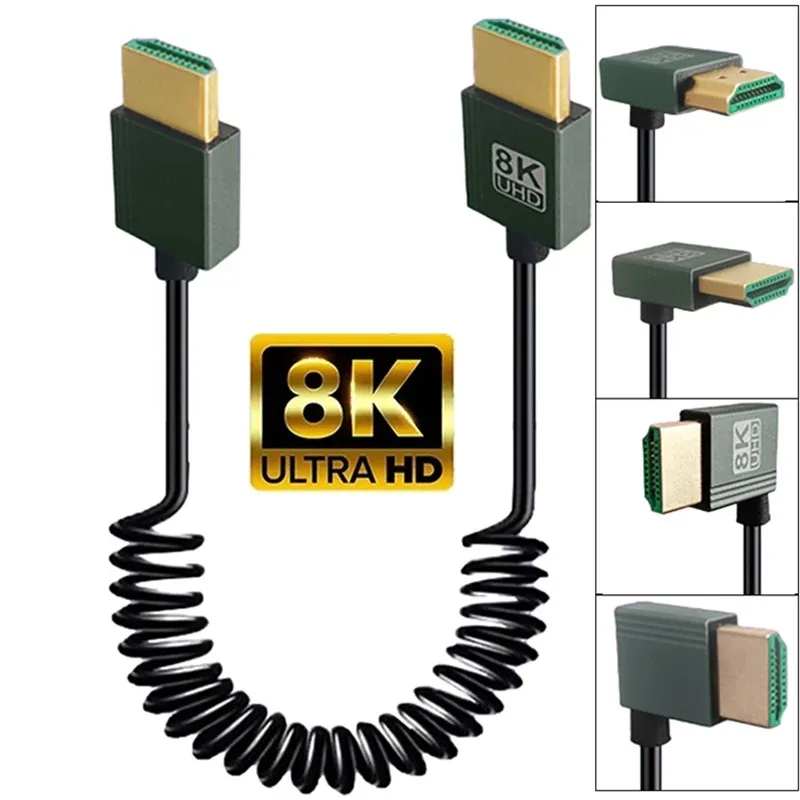 Пружинный кабель HDMI 8K UHD