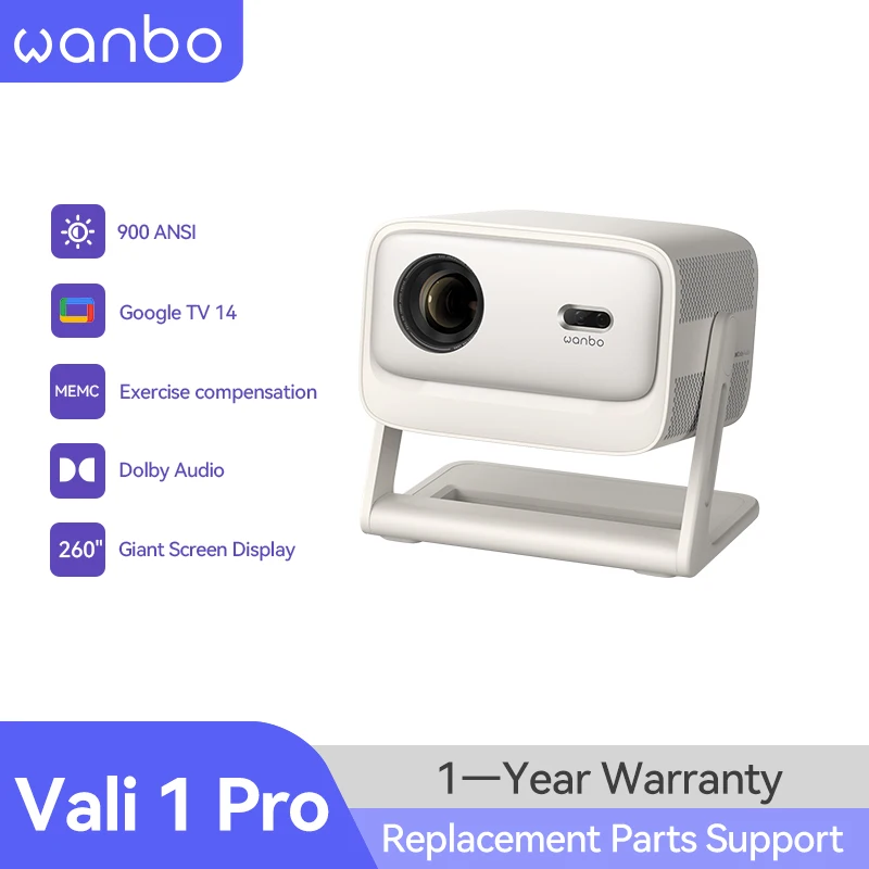 Проектор WANBO Vali 1 Pro Google TV 14 900 ANSI 1080P