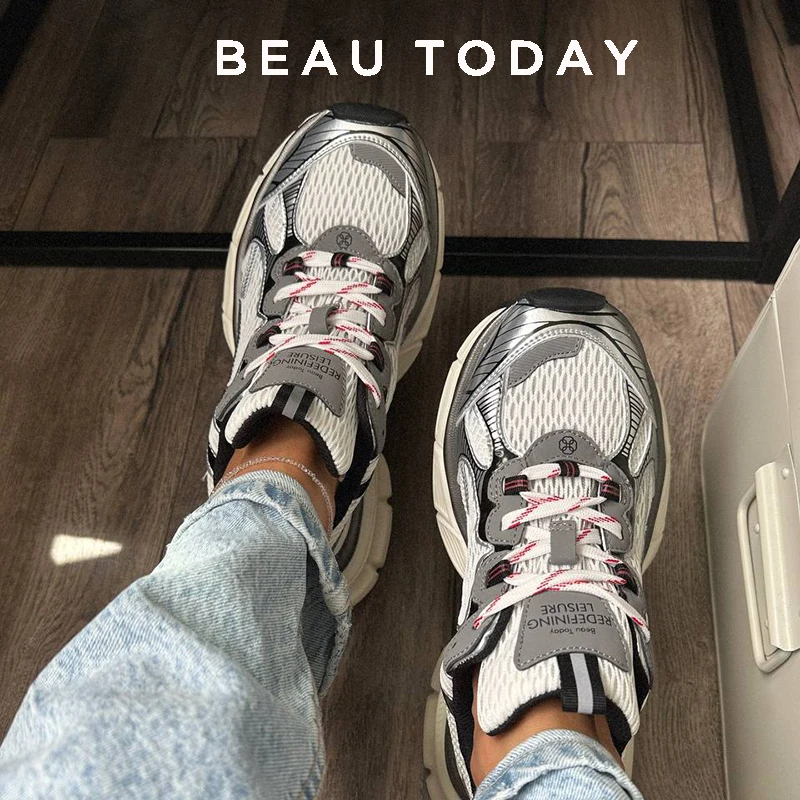 Женские кроссовки BEAUTODAY на толстой подошве