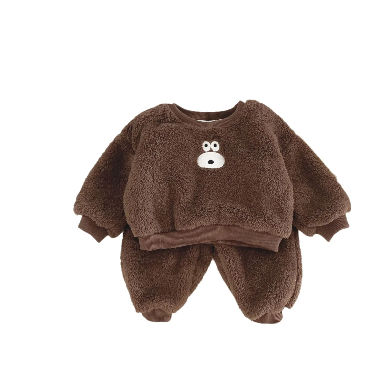 Детская пижама с мишкой, топ и брюки, 2-6 лет