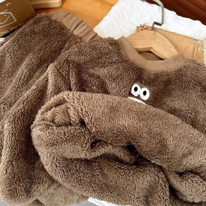 Детская пижама с мишкой, топ и брюки, 2-6 лет