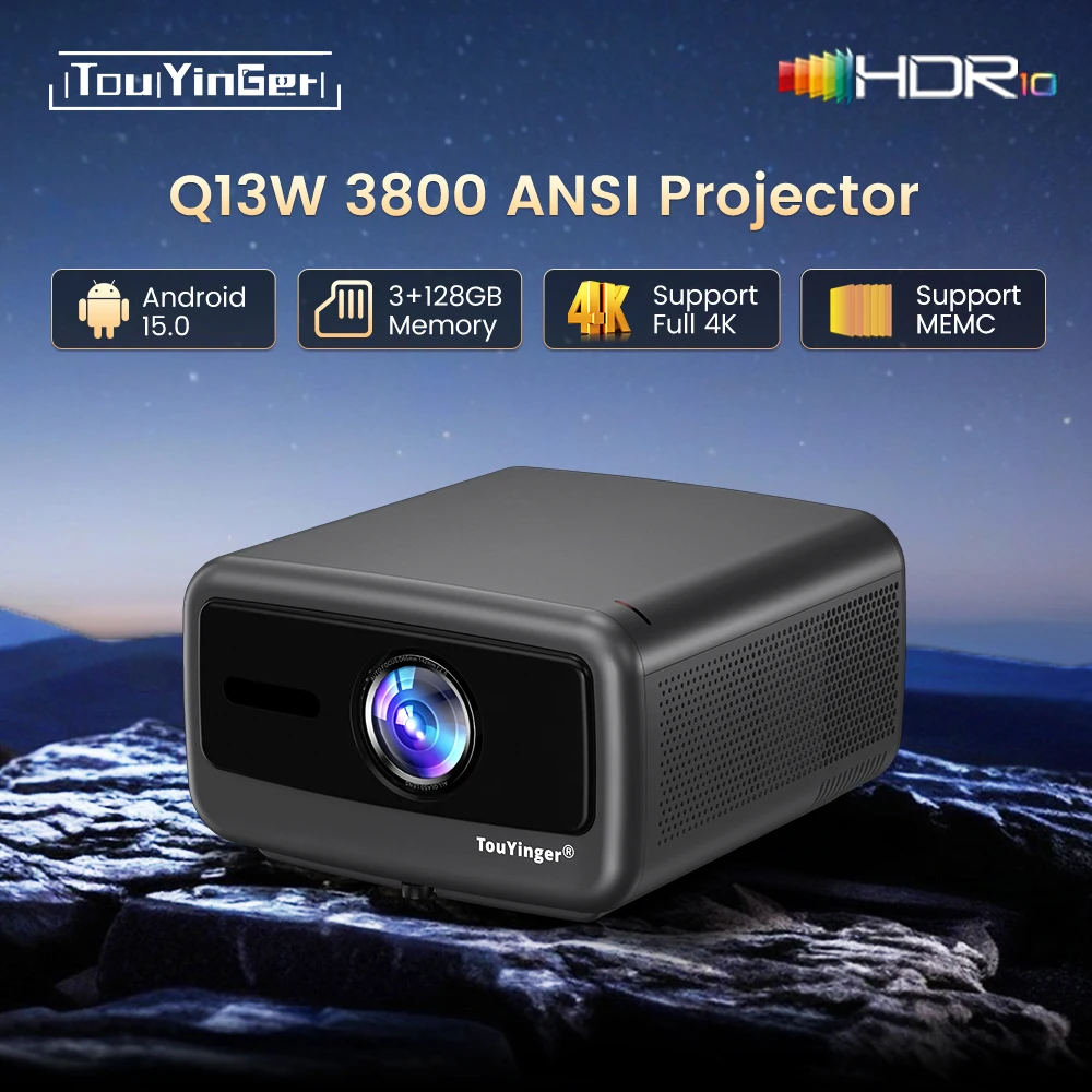 Миниатюра Проектор Touyinger Q13W, Android 15, 3800 ANSI