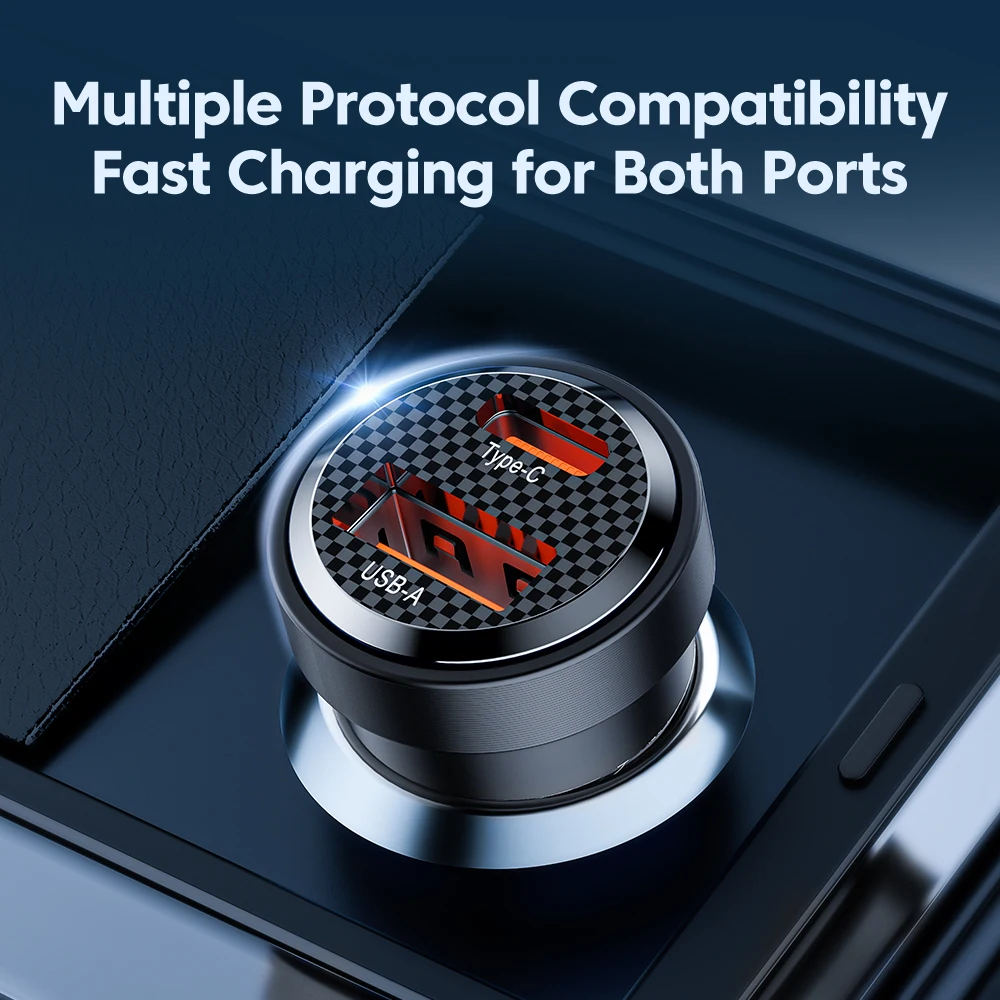 Автомобильная зарядка Toocki 33W USB-C PD 3.0 SCP 5A