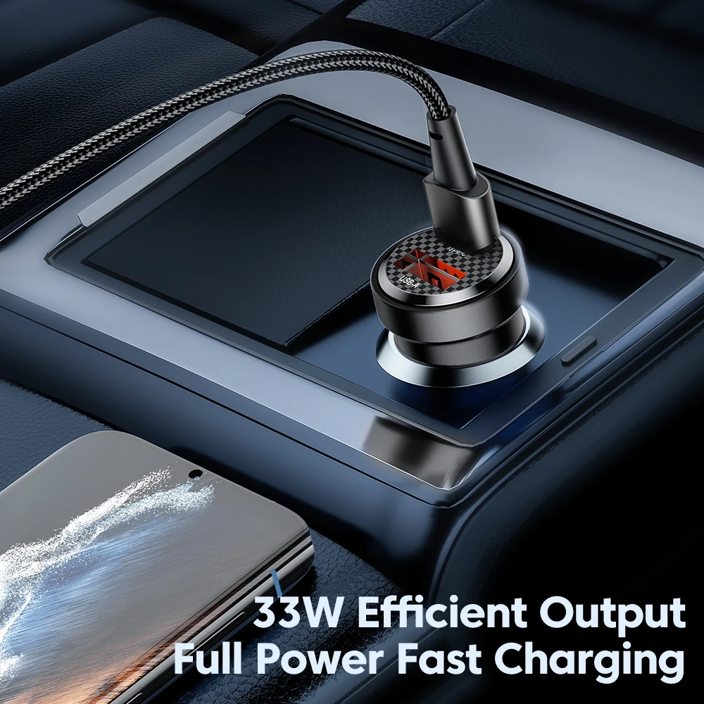 Автомобильная зарядка Toocki 33W USB-C PD 3.0 SCP 5A