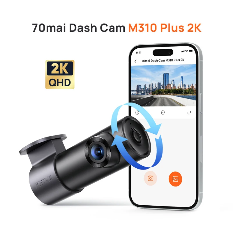 Миниатюра 70mai M310 Plus 2K Resolution, 1440P Night Vision WDR F1.55 Aperture, Voice Control 24H Parking Monitor Global Version New