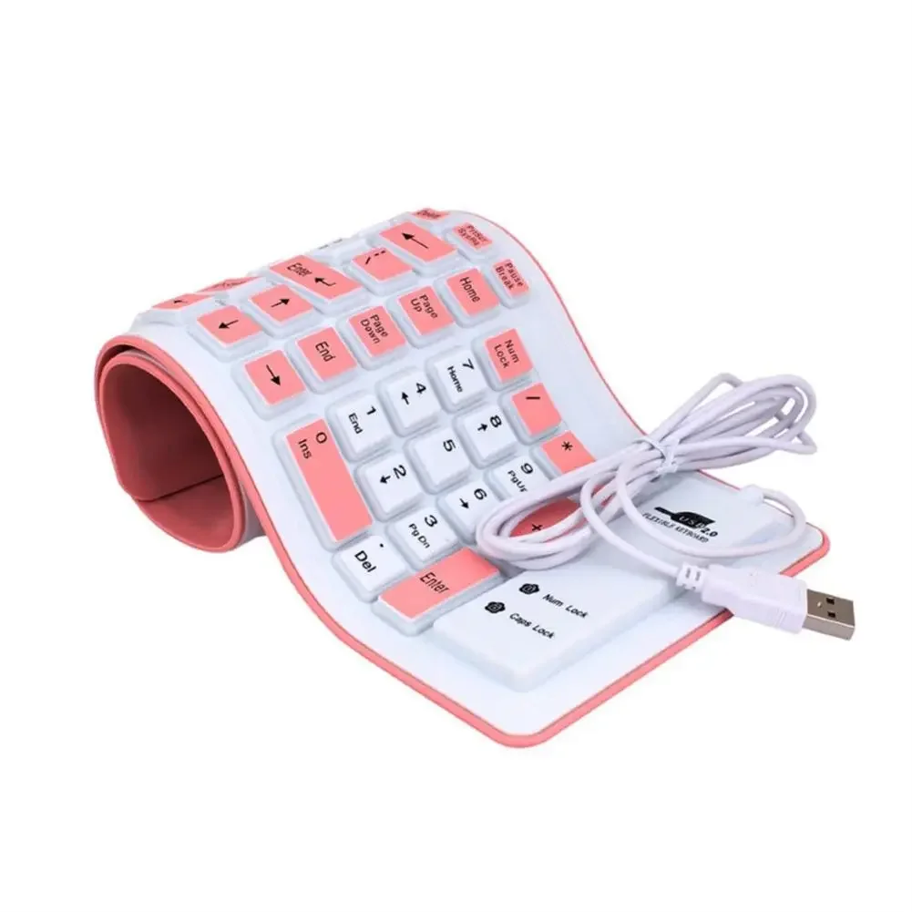 Гибкая силиконовая клавиатура USB для ноутбука и ПК, складная