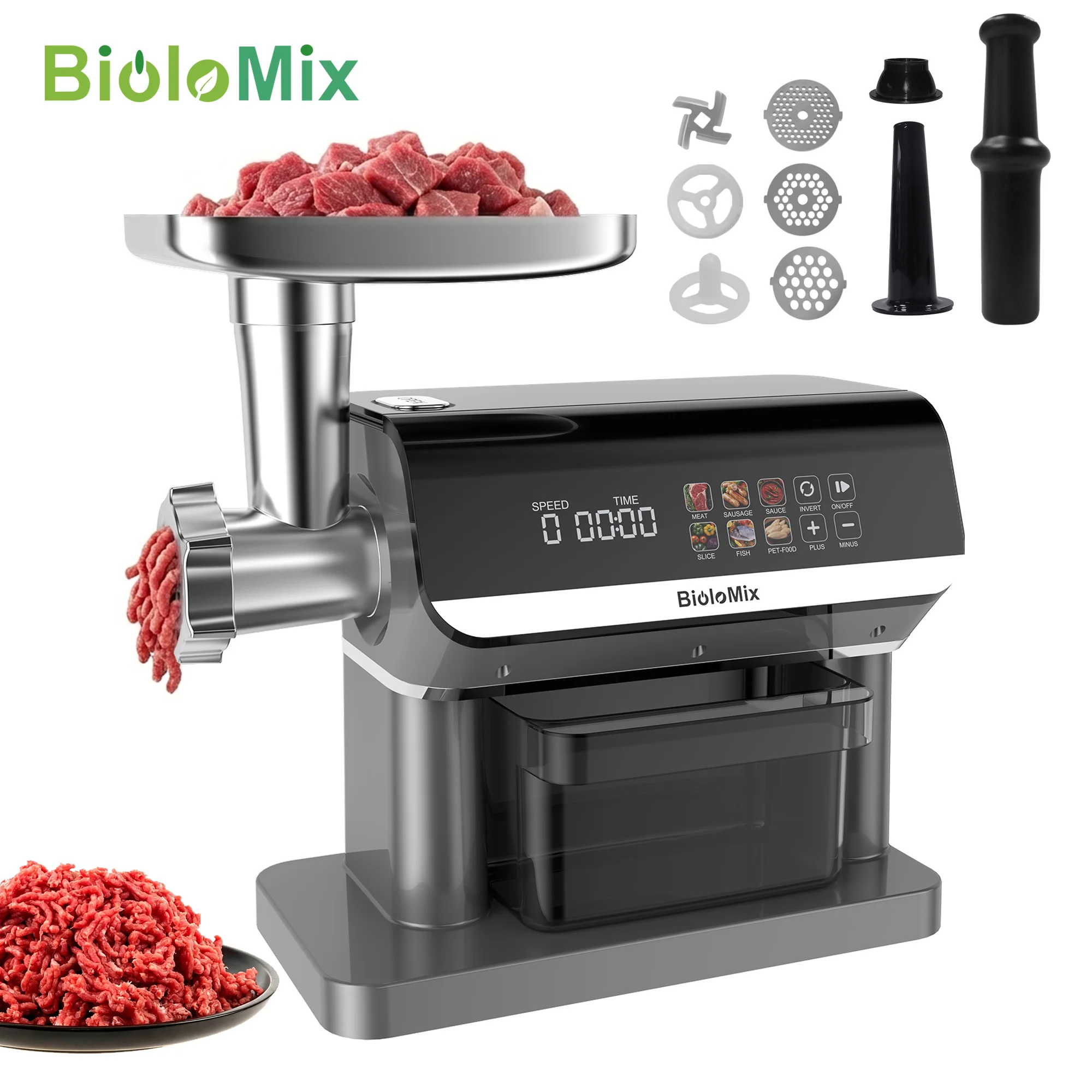 Миниатюра Электрическая мясорубка BioloMix, 1600 Вт
