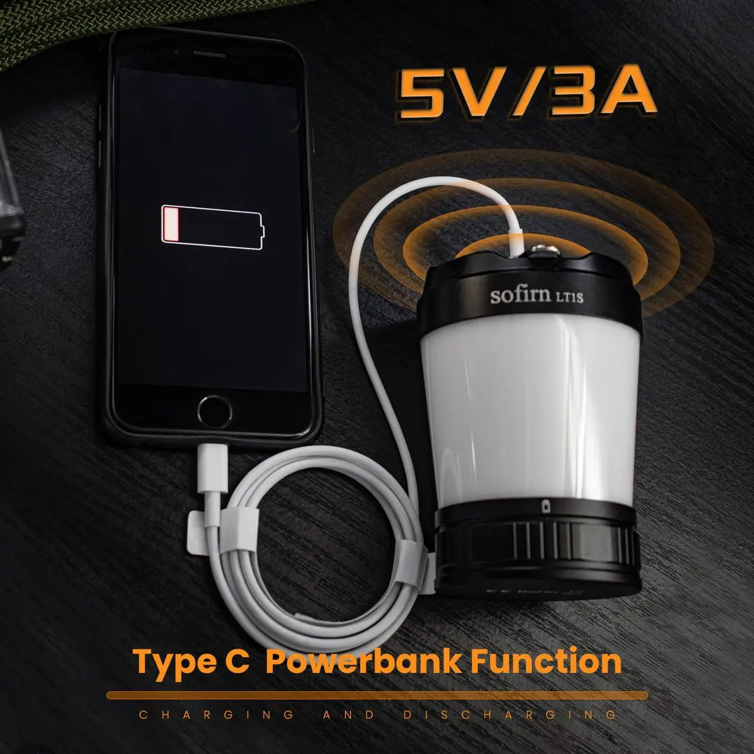 Миниатюра Походный фонарь Sofirn LT1S, USB-C, аккумулятор 21700