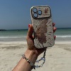Миниатюра Чехол для iPhone 14-17 с бабочкой и хрустальным браслетом