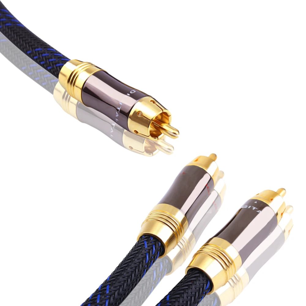 Миниатюра RCA Y-кабель KUYIOHIFI 1 male на 2 male