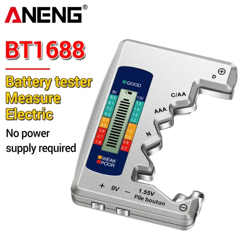 Тестер батареек ANENG BT1688, проверка уровня заряда